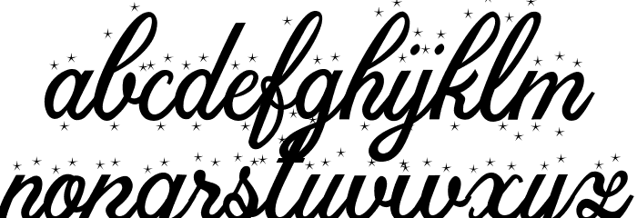 Christmas Time Star Personal Use Regular Font LOWERCASE