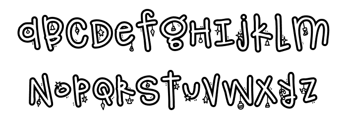 Christmas # Tree # Ornaments Rg Font LOWERCASE