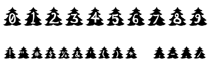 Christmas-Tree Font OTHER CHARS