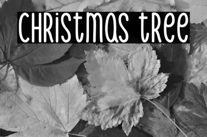 Christmas Tree Font examples