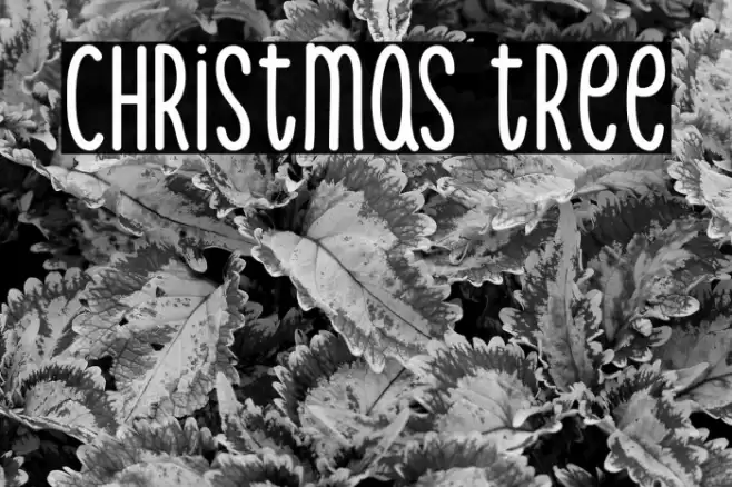 Christmas Tree Font examples