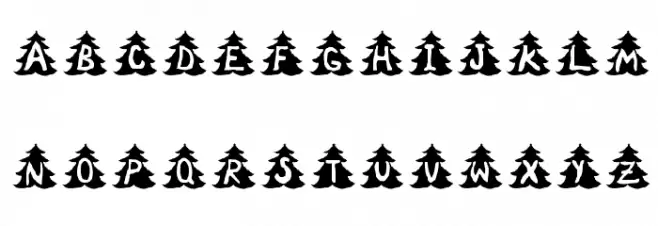 Christmas-Tree Font Litere mari