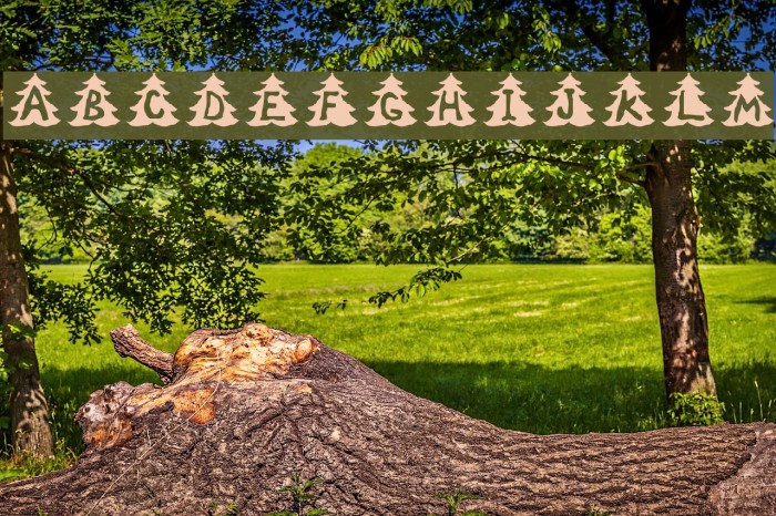 Christmas-Tree Font examples