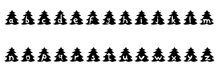 Christmas-Tree Font LOWERCASE
