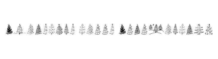 Christmas Trees Celebration Font