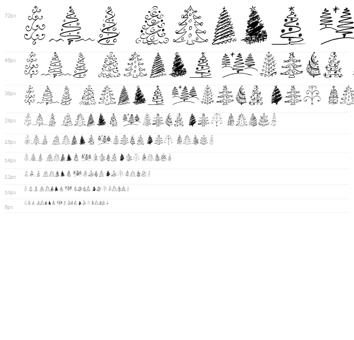 Christmas Trees Celebration Waterfall