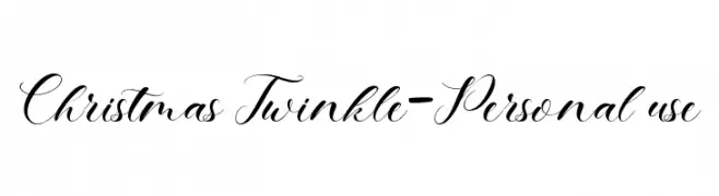 Christmas Twinkle-Personal use フリーフォントのダウンロード