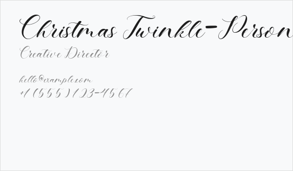 Christmas Twinkle-Personal use Business Card