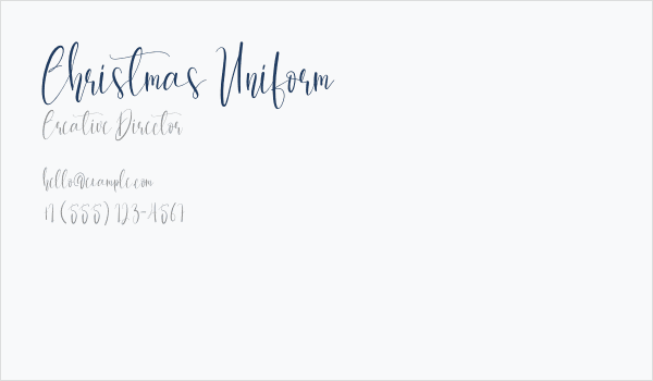Christmas Uniform Business Card
