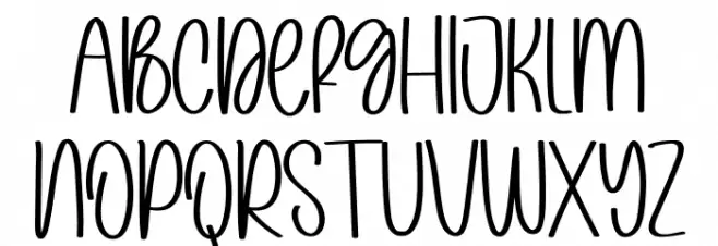 Christmas Valentine Font Litere mici