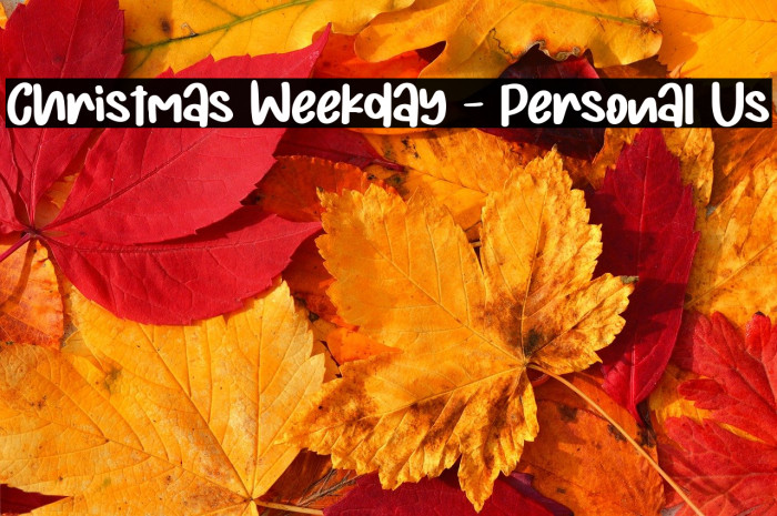 Christmas Weekday - Personal Us Example 1