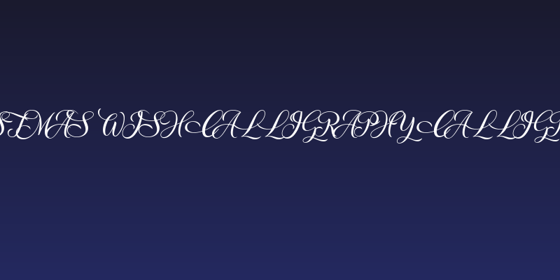 Christmas Wish Calligraphy Calligraphy Social Header