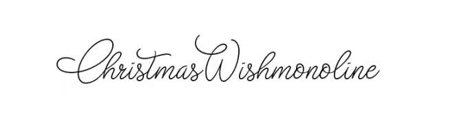 Christmas Wish monoline  Fuentes Gratis Descargar