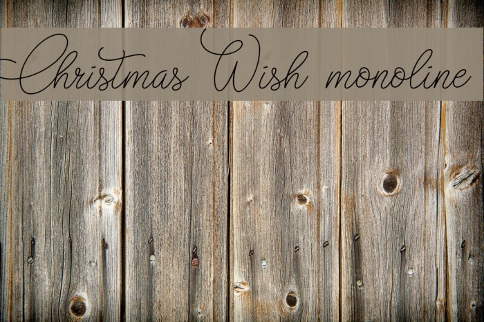 Christmas Wish monoline Font examples