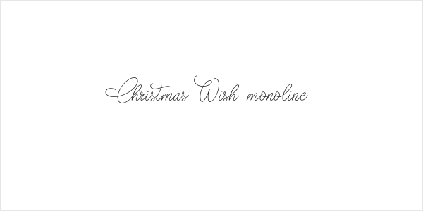 Christmas Wish monoline Logo