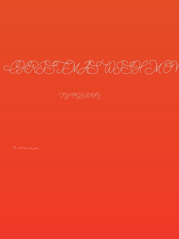 Christmas Wish monoline Poster