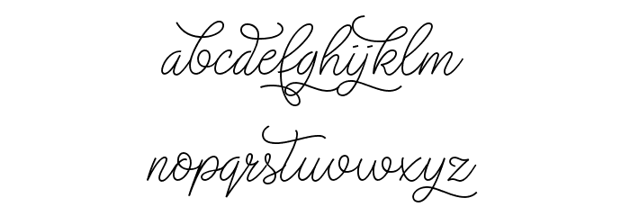 Christmas Wish monoline Font LOWERCASE