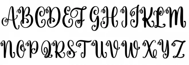 Christmas Wishes フォント 大文字