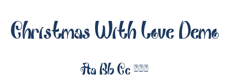 Christmas With Love Demo Font Preview