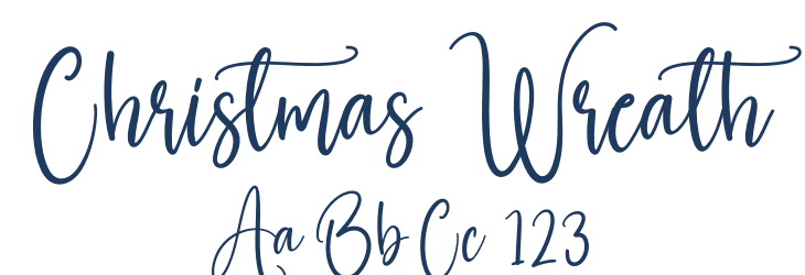 Christmas Wreath Font Preview