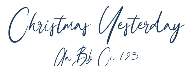 Christmas Yesterday Font Preview