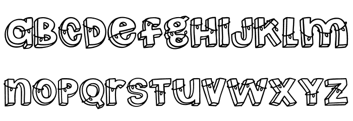 Christmas _ Tree _ Lights Reg Font LOWERCASE
