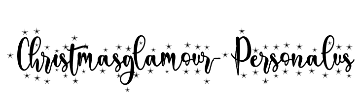 Christmas glamour - Personal us  Frei Schriftart Herunterladen