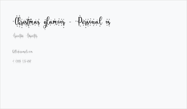 Christmas glamour - Personal us Business Card