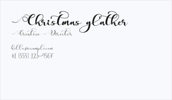 Christmas glather Business Card