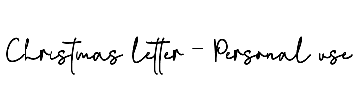 Christmas letter - Personal use  font caratteri gratis
