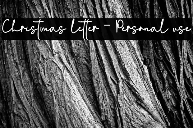 Christmas letter - Personal use خط examples