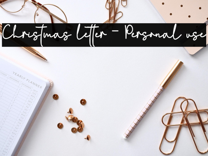 Christmas letter - Personal use Example 3