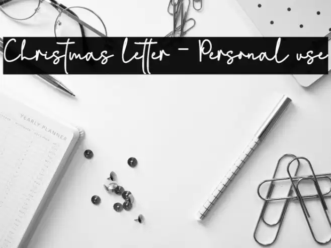 Christmas letter - Personal use خط examples