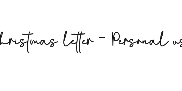 Christmas letter - Personal use Logo