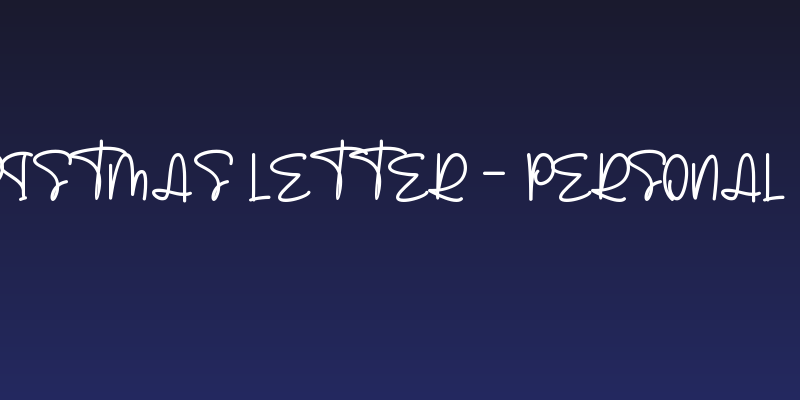 Christmas letter - Personal use Social Header
