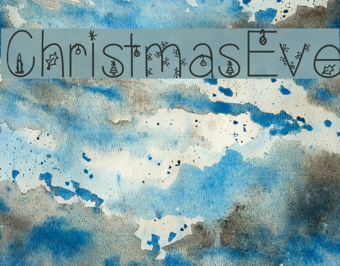ChristmasEve Font examples