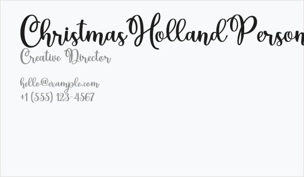 ChristmasHollandPersonalUse-R Business Card