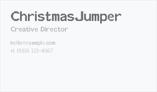 ChristmasJumper Business Card