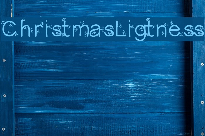 ChristmasLigtness Font examples