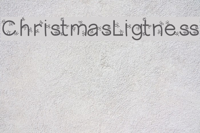 ChristmasLigtness Font examples