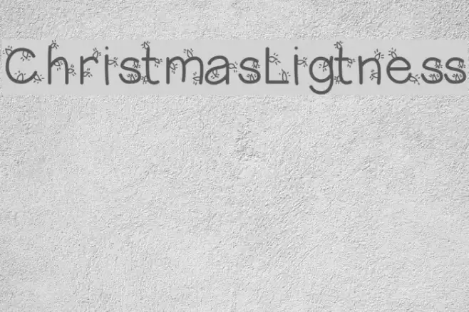 ChristmasLigtness Font examples