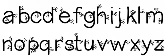 ChristmasLigtness Font LOWERCASE