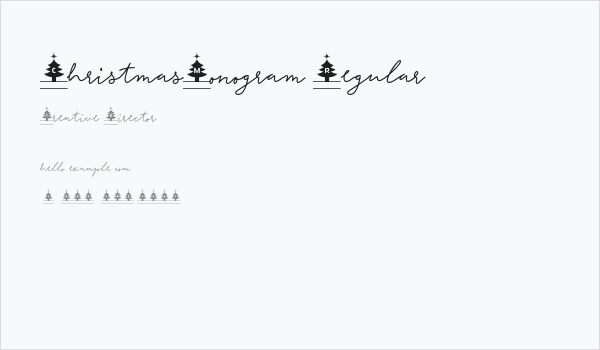 ChristmasMonogram-Regular Business Card