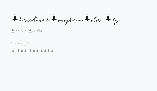 ChristmasMonogramColor-Reg Business Card