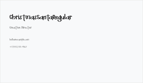 ChristmasSantaRegular Business Card