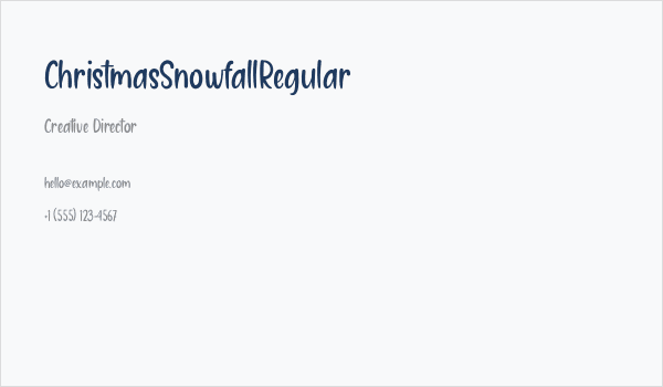 ChristmasSnowfallRegular Business Card
