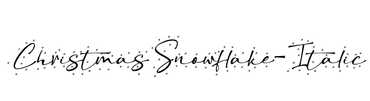 ChristmasSnowflake-Italic  Frei Schriftart Herunterladen