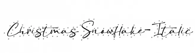ChristmasSnowflake-Italic  Fuentes Gratis Descargar