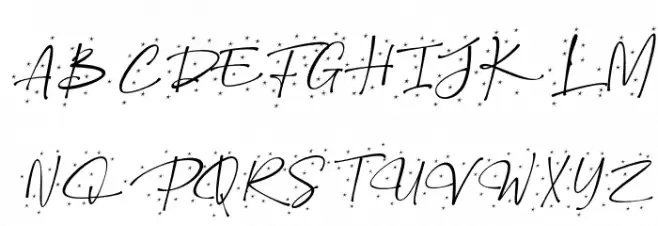 ChristmasSnowflake-Italic फ़ॉन्ट अपरकेस