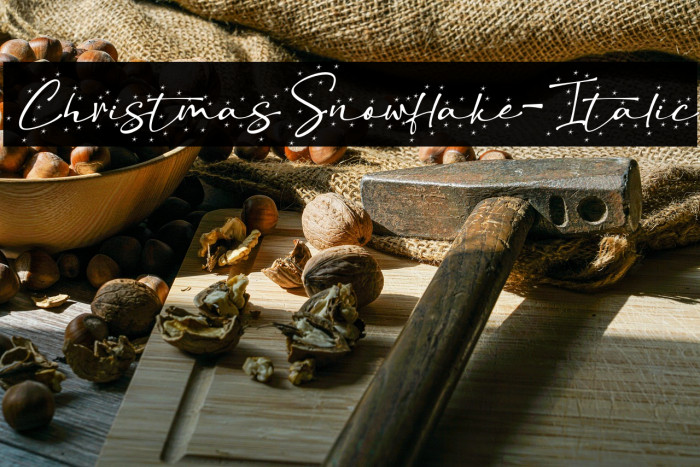 ChristmasSnowflake-Italic Example 1